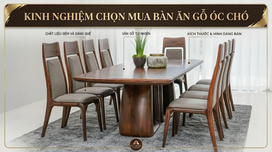 kinh nghiệm mua b&agrave;n ăn gỗ &oacute;c ch&oacute;