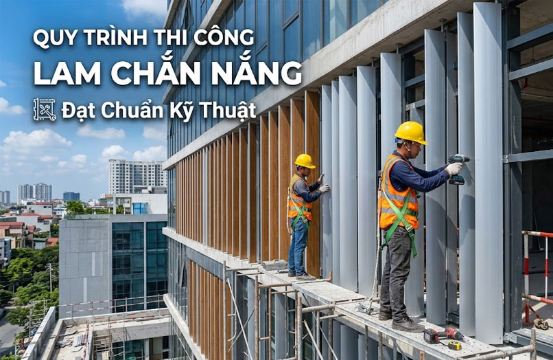 Quy Trình Thi Công Lam Chắn Nắng Đạt Chuẩn Yêu Cầu Kỹ Thuật
