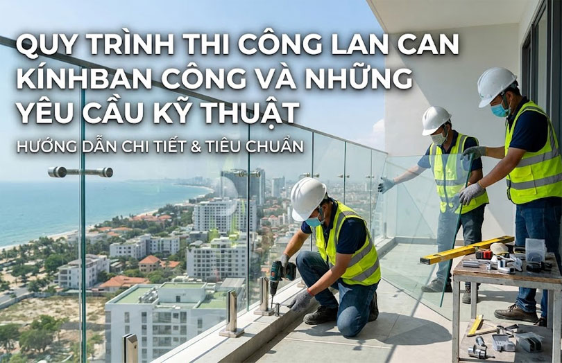 Quy Trình Thi Công Lan Can Kính Ban Công Và Những Yêu Cầu Kỹ Thuật