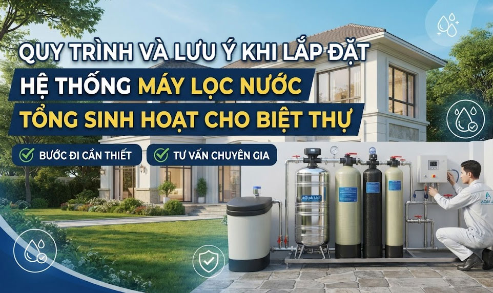 Quy tr&igrave;nh v&agrave; những lưu &yacute; kỹ thuật khi lắp đặt m&aacute;y lọc nước tổng cho biệt thự