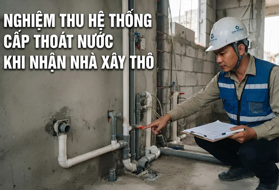 Nghiệm Thu Hệ Thống Cấp Thoát Nước Khi Nhận Nhà Xây Thô