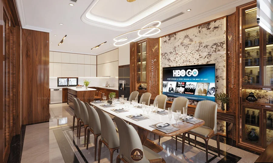 thiết kế nội thất biệt thự gỗ &oacute;c ch&oacute;