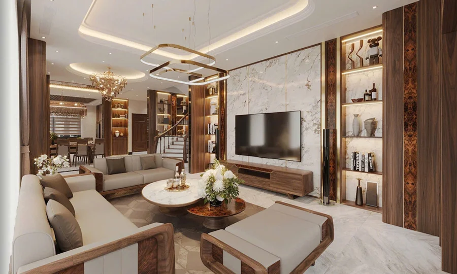 Ưu điểm của thi&ecirc;́t k&ecirc;́ nội thất biệt thự gỗ &oacute;c ch&oacute;
