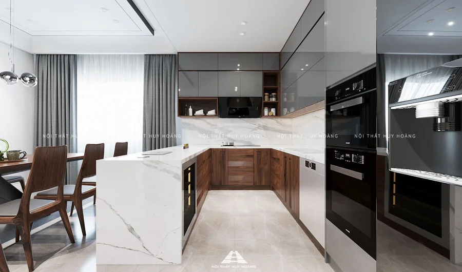 thi c&ocirc;ng nội thất chung cư gỗ &oacute;c ch&oacute;