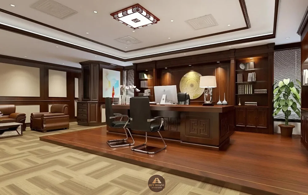 Dịch vụ thi c&ocirc;ng v&agrave; thiết kế nội thất văn ph&ograve;ng gỗ &oacute;c ch&oacute;