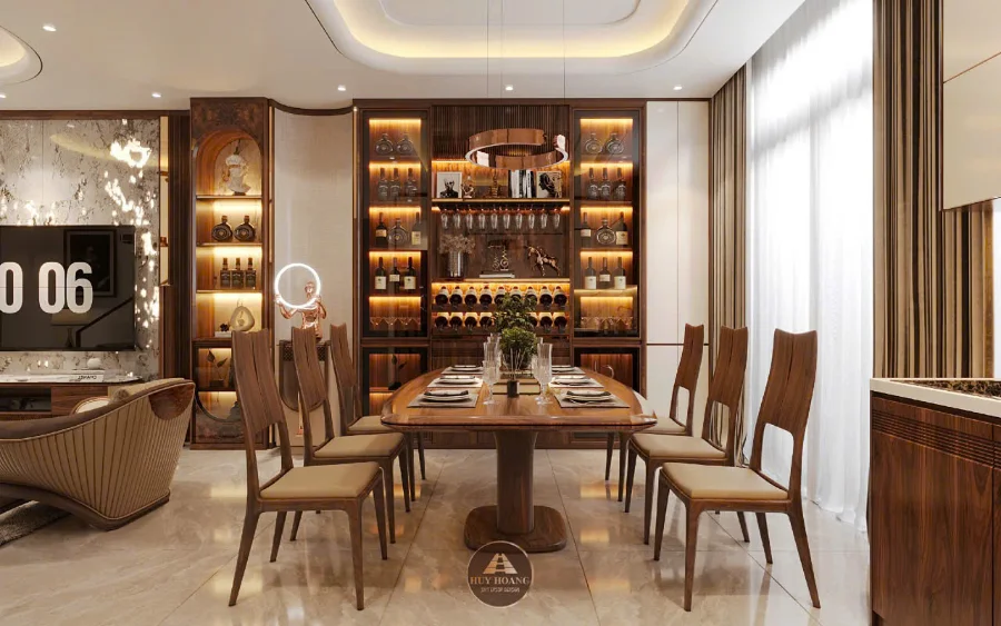 xu hướng ph&ograve;ng bếp liền ph&ograve;ng kh&aacute;ch gỗ &oacute;c ch&oacute;