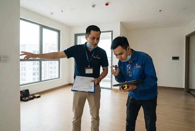 Nghiệm thu căn hộ v&agrave; ho&agrave;n trả tiền k&yacute; quỹ thi c&ocirc;ng