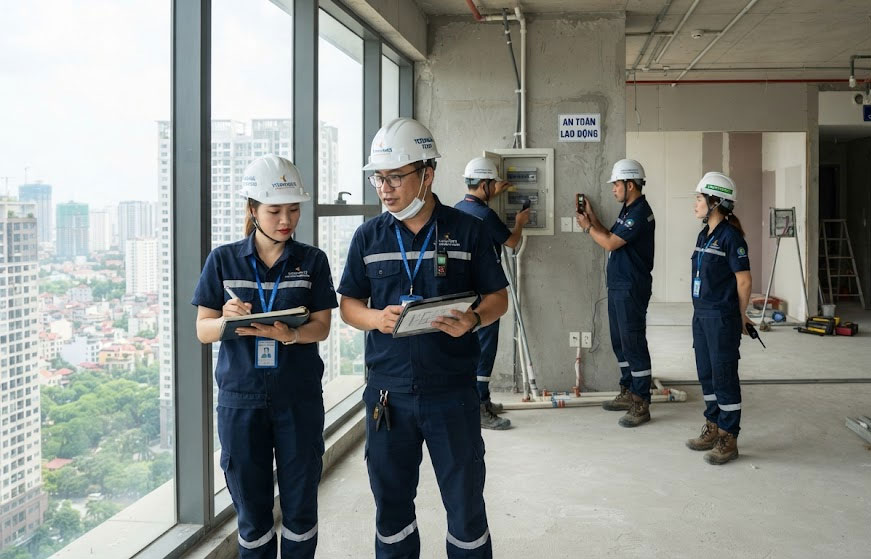 Tổng thầu kiểm tra c&ocirc;ng tr&igrave;nh thi c&ocirc;ng nội thất tại Vinhomes