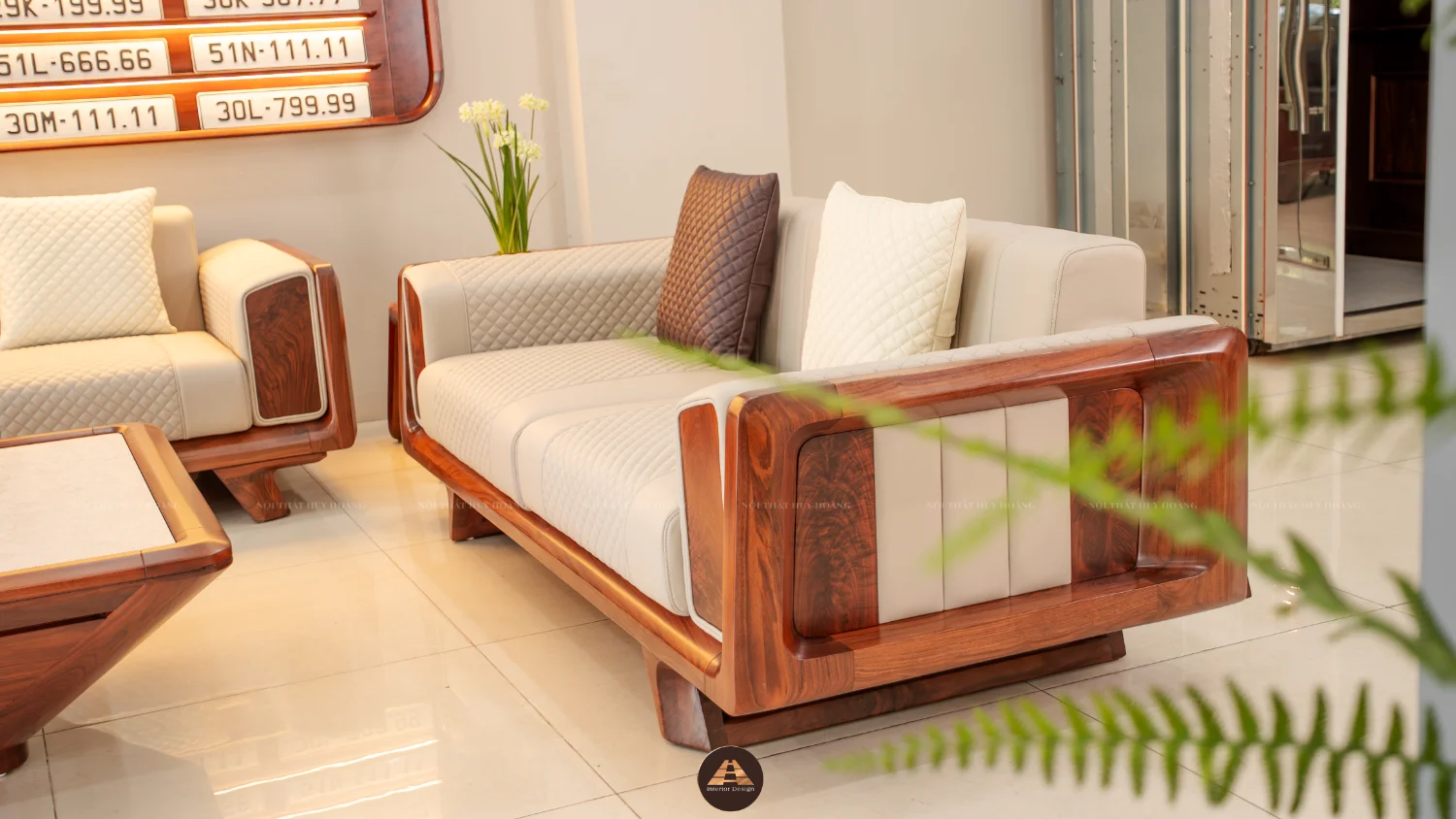 Sofa gỗ óc chó Avalon Aura