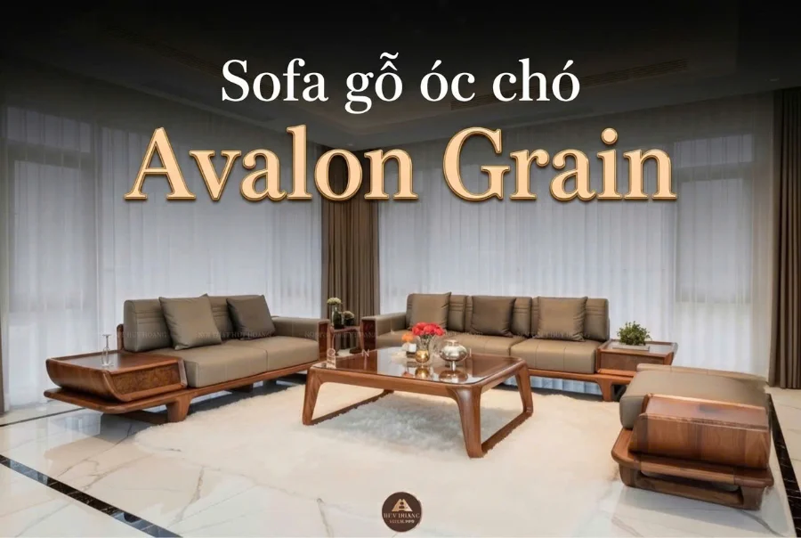 Bộ sofa gỗ óc chó Avalon Grain