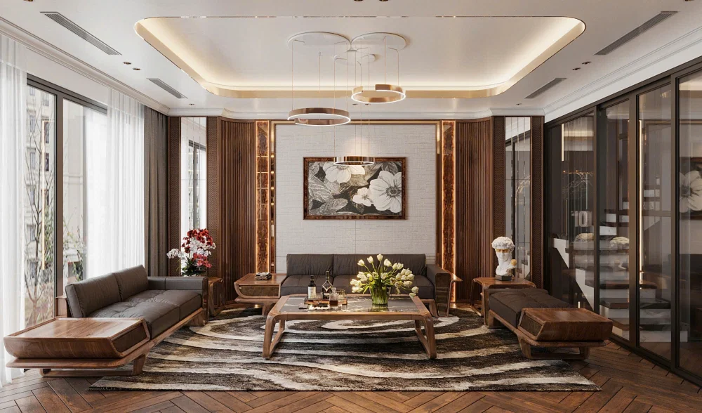 Bộ sofa gỗ óc chó Avalon Grain