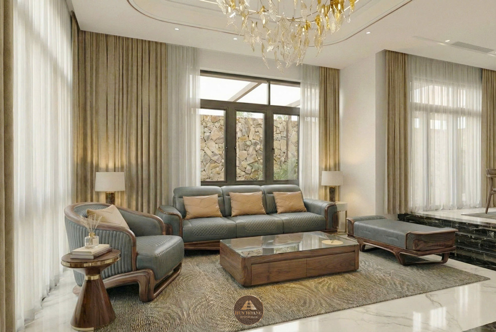 mẫu sofa gỗ &oacute;c ch&oacute;