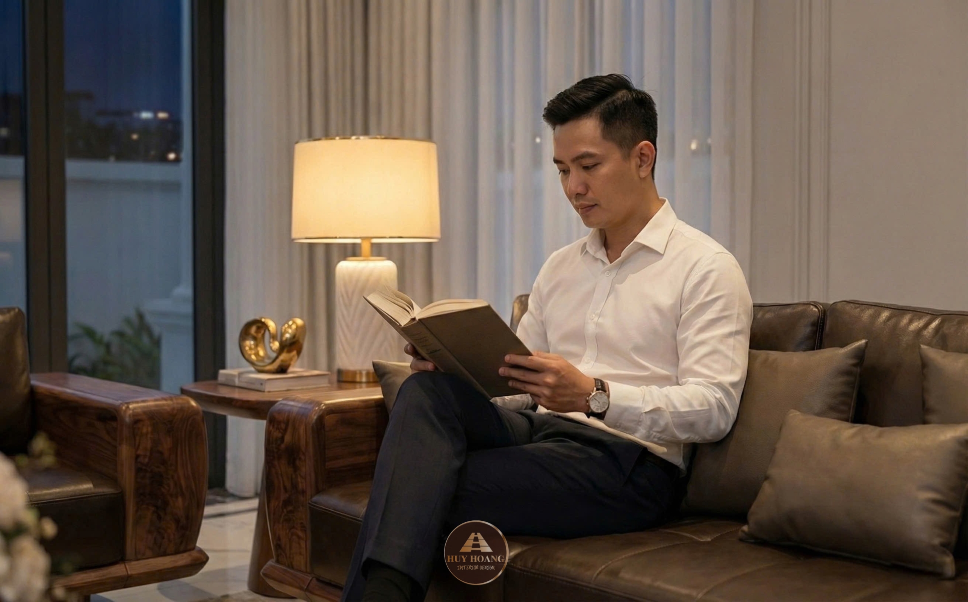 Sofa gỗ óc chó Avalon Havana