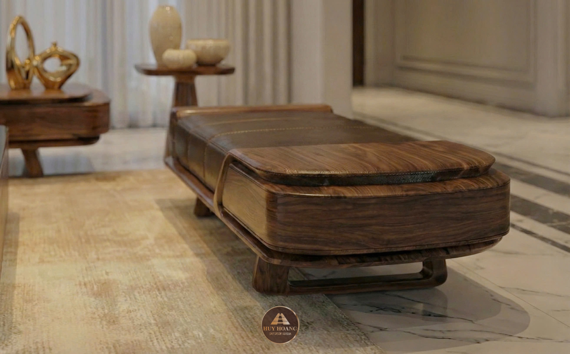 Sofa gỗ óc chó Avalon Havana