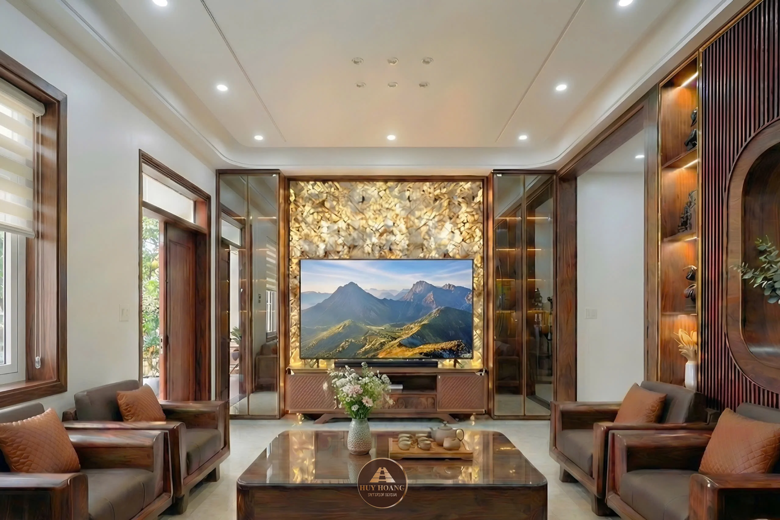 Bộ sofa gỗ óc chó Avalon Royal King