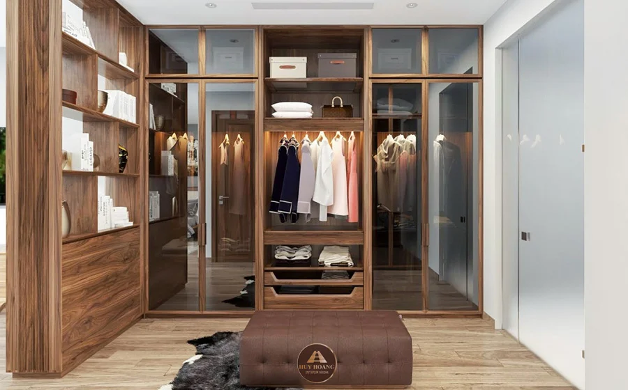 Tủ quần &aacute;o gỗ &oacute;c ch&oacute; c&oacute; c&aacute;nh k&iacute;nh trong suốt