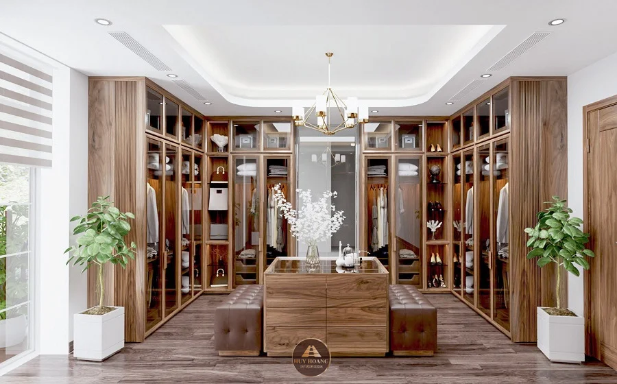 Tủ quần &aacute;o gỗ &oacute;c ch&oacute; kiểu d&aacute;ng chữ L