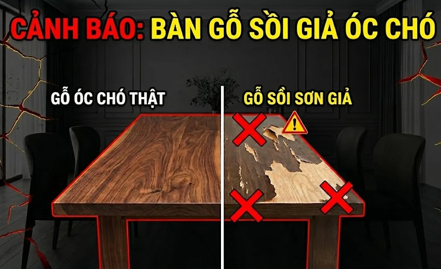 so s&aacute;nh b&agrave;n ăn gỗ &oacute;c ch&oacute; v&agrave; gỗ sồi