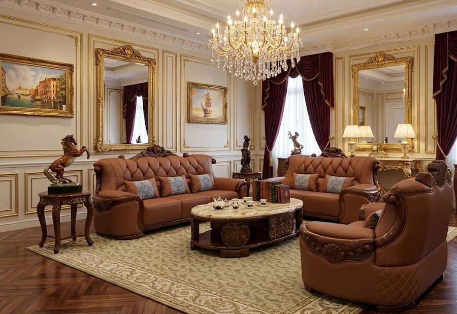 V&acirc;n gỗ &oacute;c ch&oacute; cuộn s&oacute;ng mềm mại tạo n&ecirc;n vẻ đẹp độc bản cho từng bộ sofa