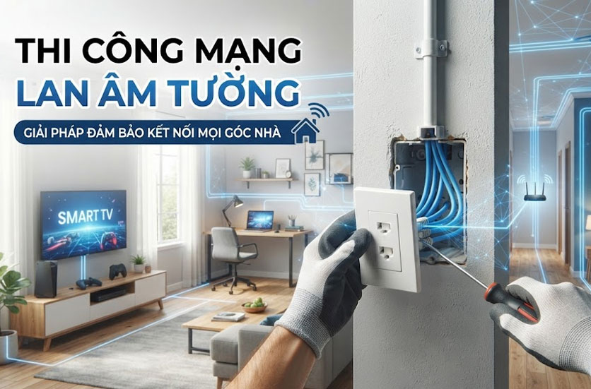 Giải ph&aacute;p thi c&ocirc;ng mạng lan &acirc;m tường th&ocirc;ng minh đ&uacute;ng kỹ thuật