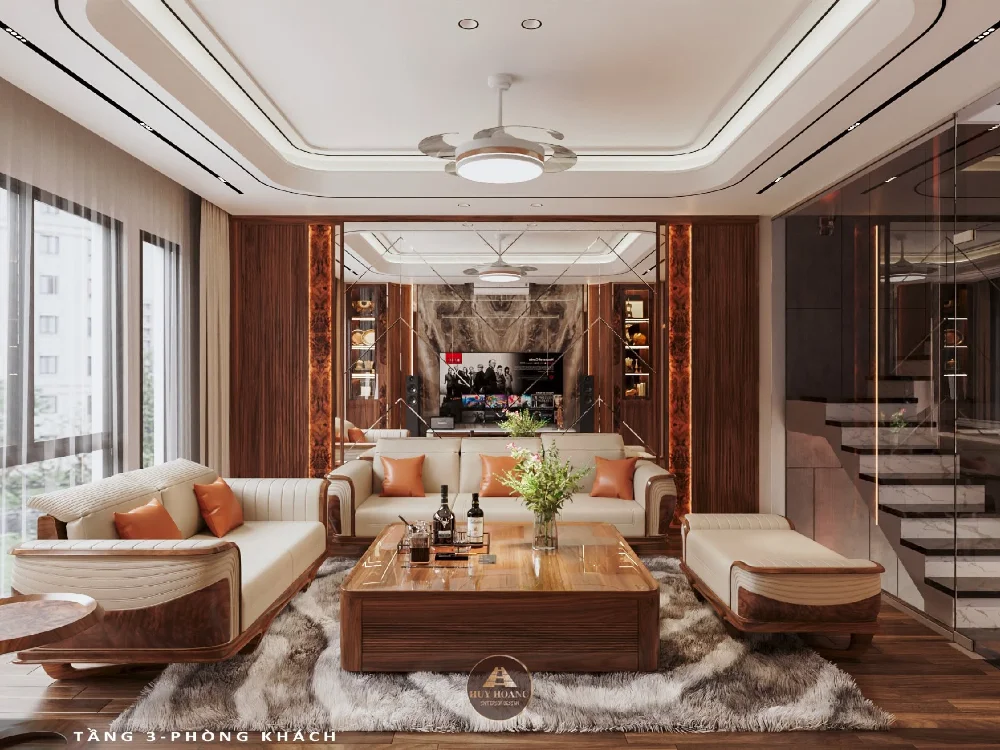 Dự &aacute;n thiết kế nội thất gỗ &oacute;c ch&oacute; nh&agrave; phố Vinhome Cổ Loa