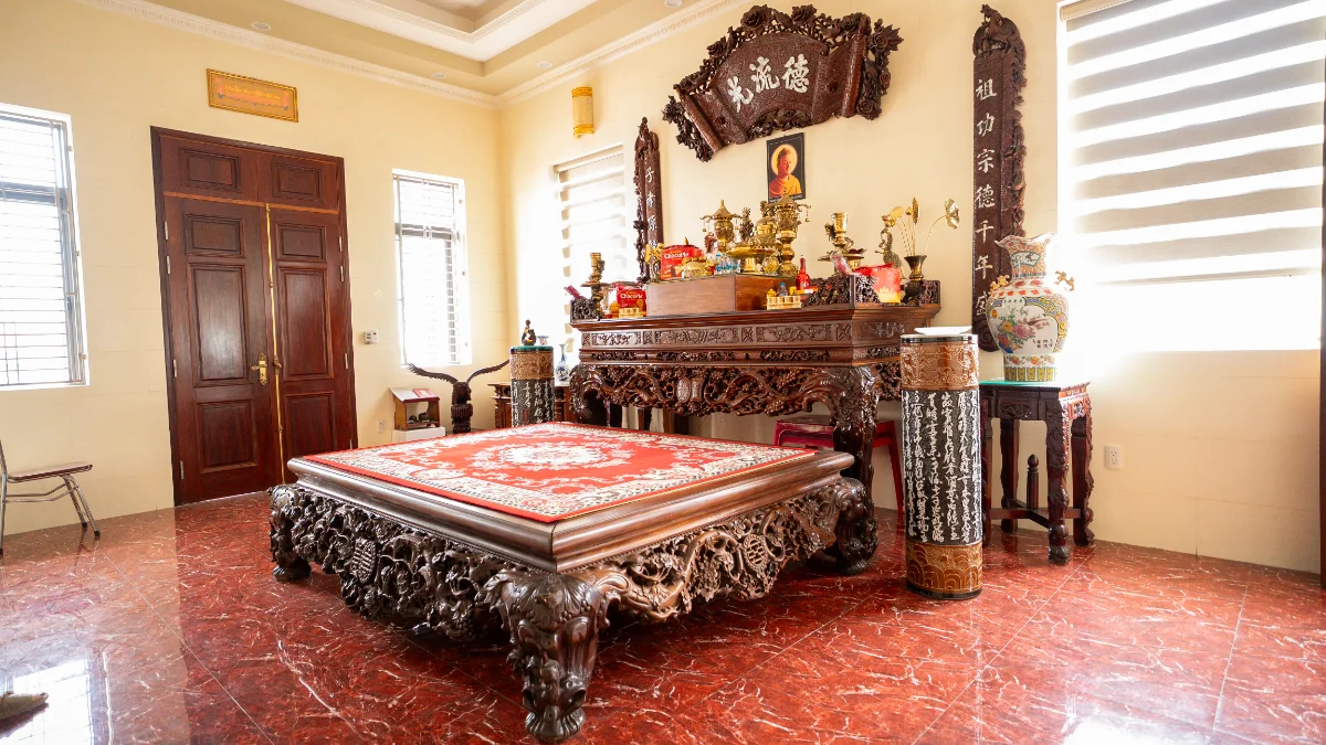Thiết kế ph&ograve;ng thờ h&agrave;i h&ograve;a giữa thẩm mỹ v&agrave; phong thủy