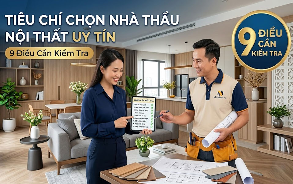 Tiêu Chí Chọn Nhà Thầu Nội Thất Uy Tín: 9 Điều Cần Kiểm Tra