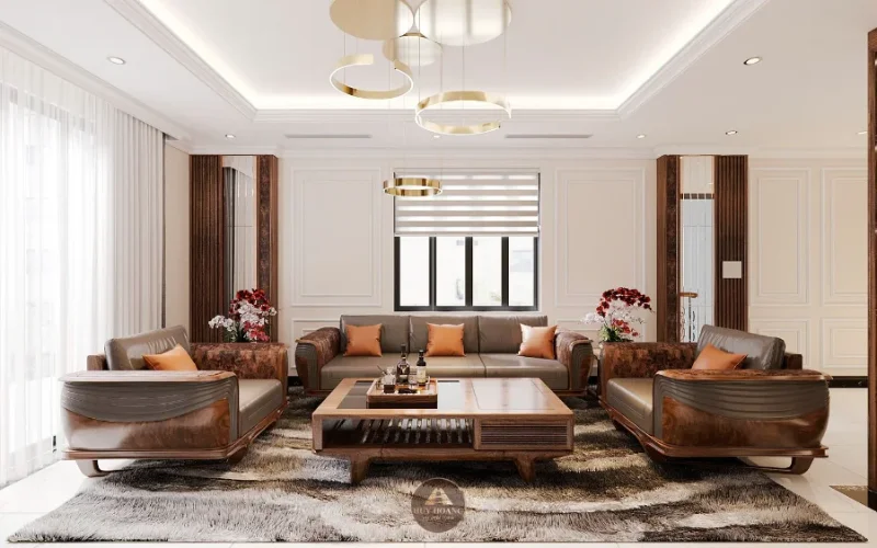 Một bộ sofa gỗ &oacute;c ch&oacute; tự nhi&ecirc;n chất lượng lu&ocirc;n l&agrave; tr&aacute;i tim của ph&ograve;ng kh&aacute;ch đẳng cấp.