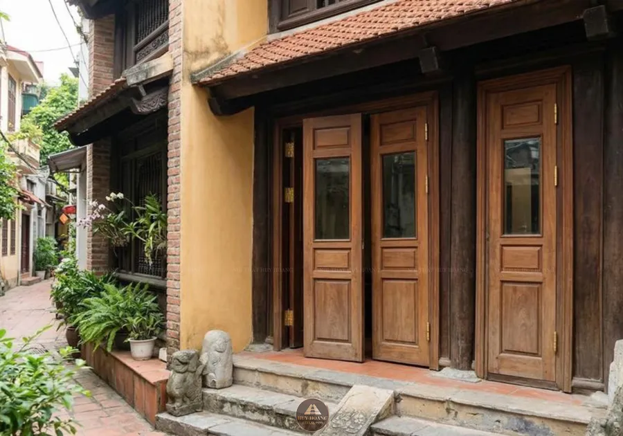 Ki&ecirc;ng kỵ khi l&agrave;m cửa nh&agrave; thiết kế 3 c&aacute;nh kh&ocirc;ng c&acirc;n đối