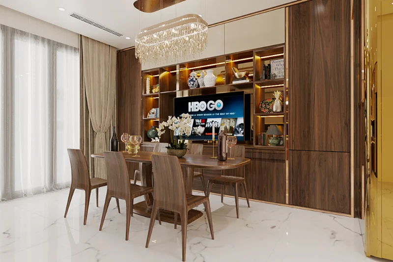 Bố tr&iacute; &aacute;nh s&aacute;ng hợp l&yacute; sẽ biến nội thất gỗ &oacute;c ch&oacute; th&agrave;nh điểm nhấn đẳng cấp của kh&ocirc;ng gian sống