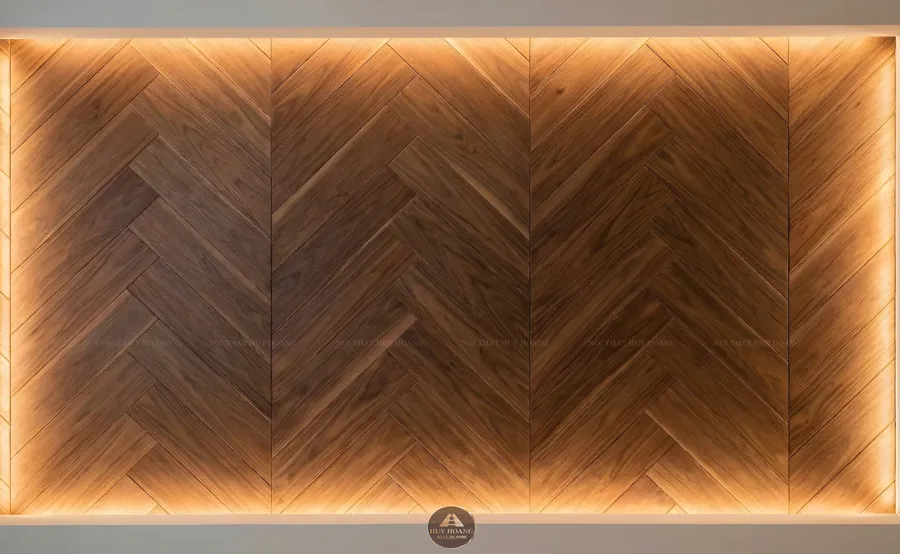 Hệ v&acirc;n ốp trần gỗ &oacute;c ch&oacute; tự nhi&ecirc;n Bắc Mỹ đẹp mắt