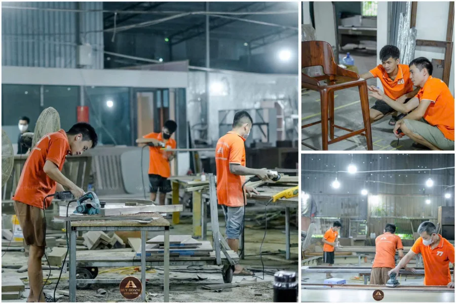 Xưởng sản xuất gỗ &oacute;c ch&oacute; của Nội Thất Huy Ho&agrave;ng