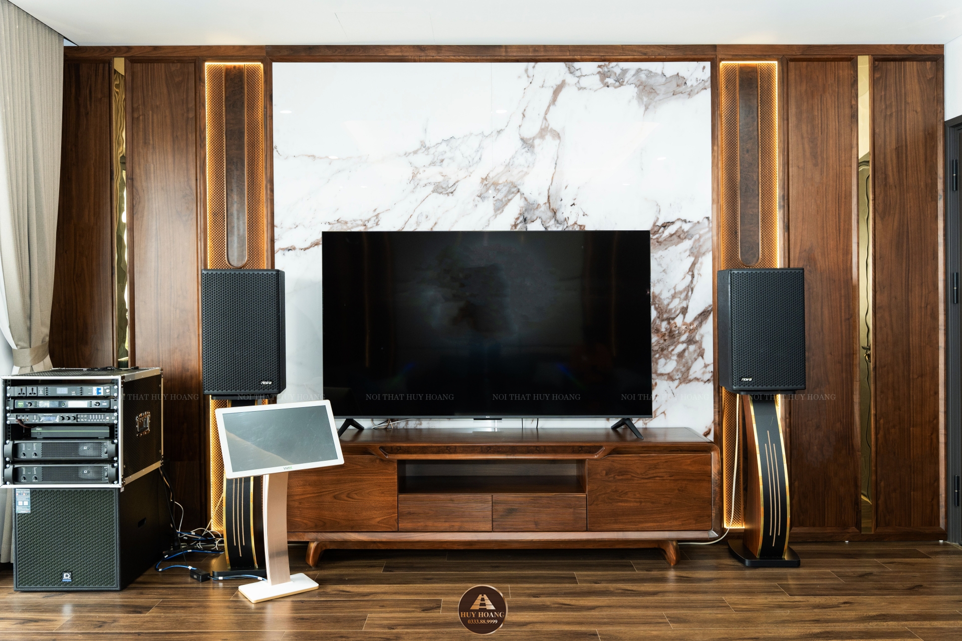 THIẾT KẾ NỘI THẤT GỖ ÓC CHÓ VILLA ĐÔNG ANH