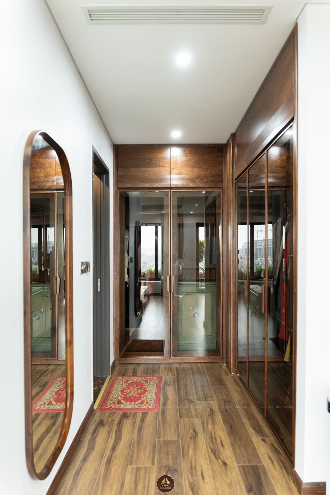 THIẾT KẾ NỘI THẤT GỖ ÓC CHÓ VILLA ĐÔNG ANH