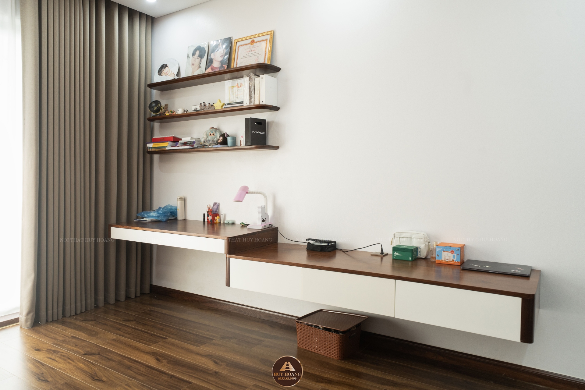 THIẾT KẾ NỘI THẤT GỖ ÓC CHÓ VILLA ĐÔNG ANH