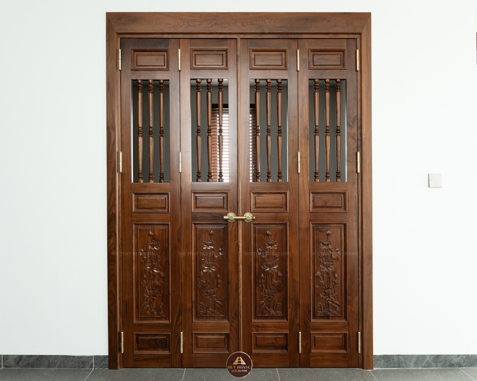 THIẾT KẾ NỘI THẤT GỖ ÓC CHÓ VILLA ĐÔNG ANH