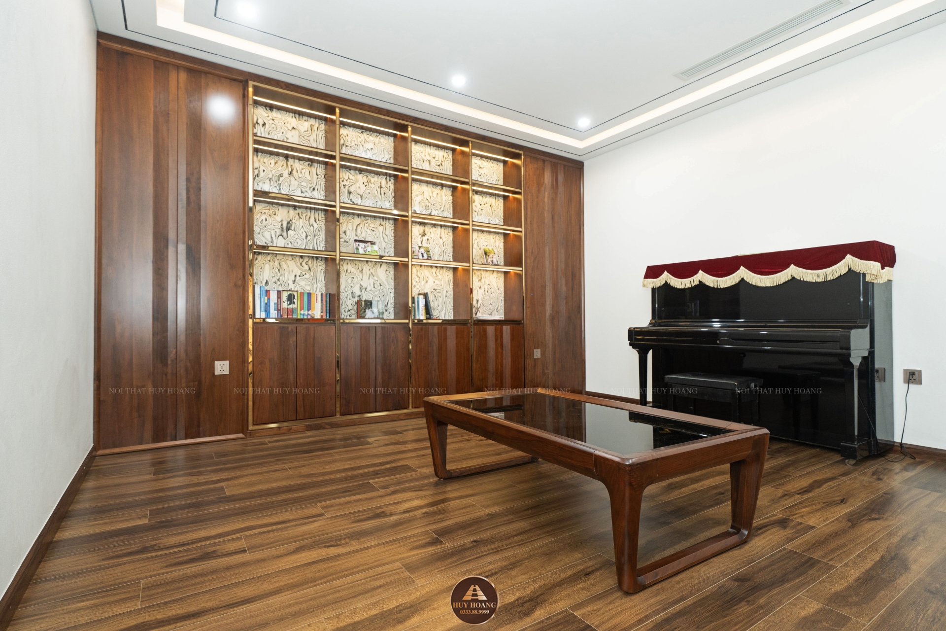 THIẾT KẾ NỘI THẤT GỖ ÓC CHÓ VILLA ĐÔNG ANH