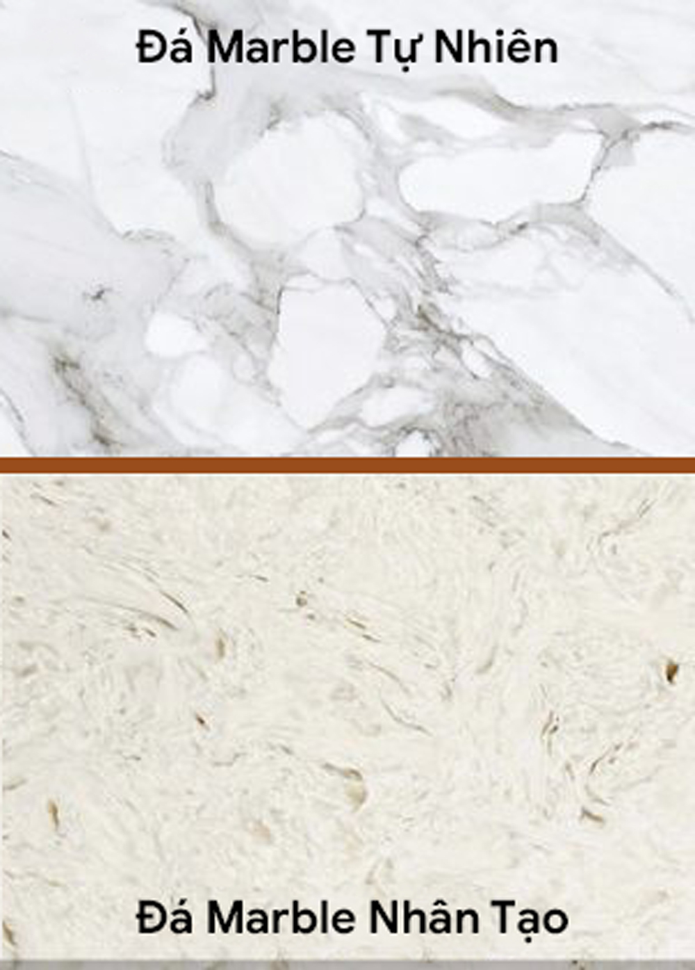 Đá Marble tự nhiên và đá Marble nhân tạo