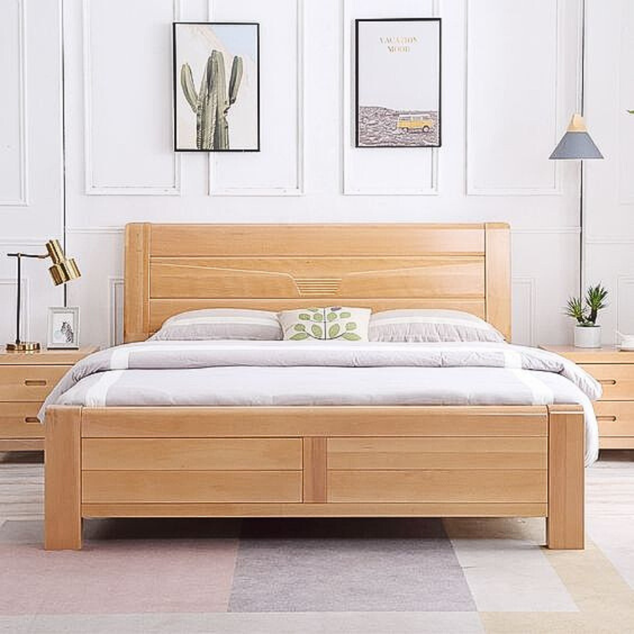 Giường gỗ sồi kiểu nhật
