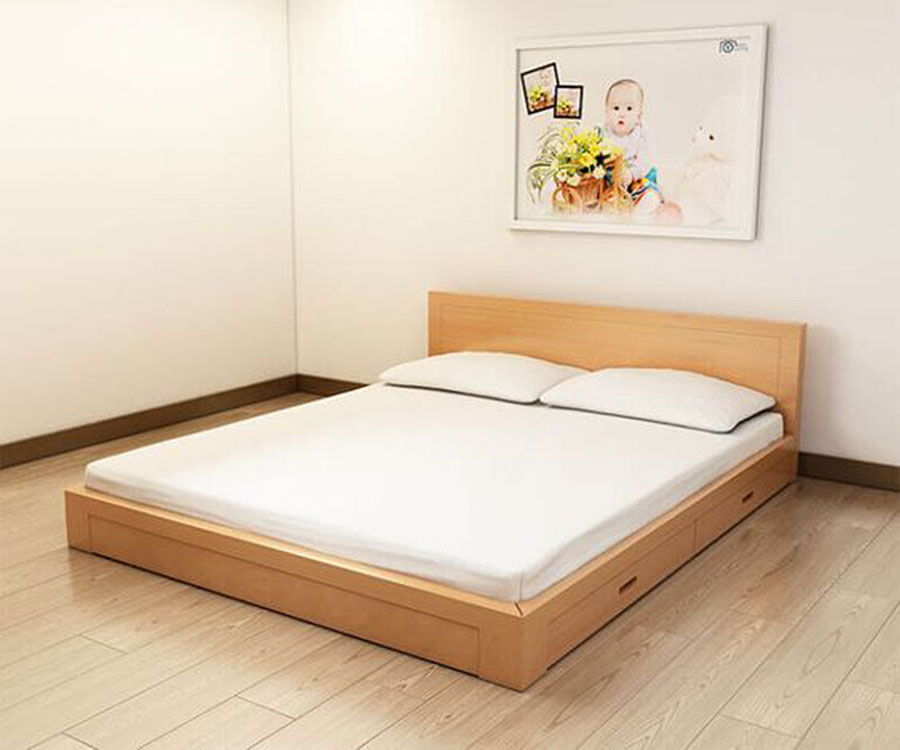 giường gỗ sồi kiểu nhật