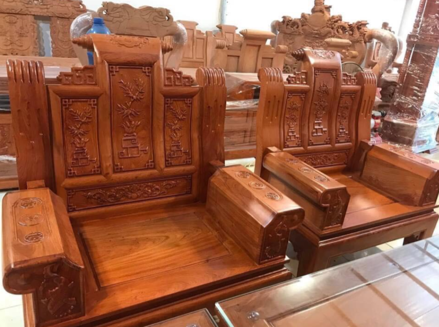 Bộ bàn ghế cuốn thư
