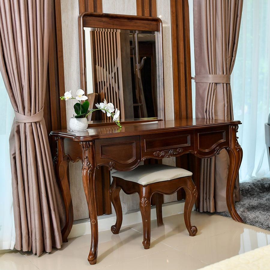 Bàn trang điểm gỗ óc chó