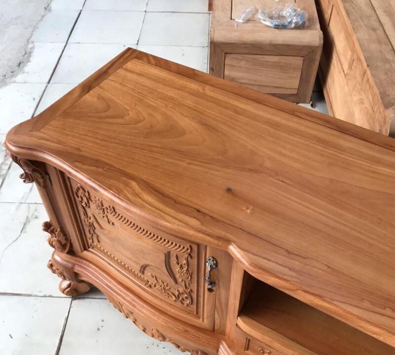kệ tivi gỗ gõ đỏ