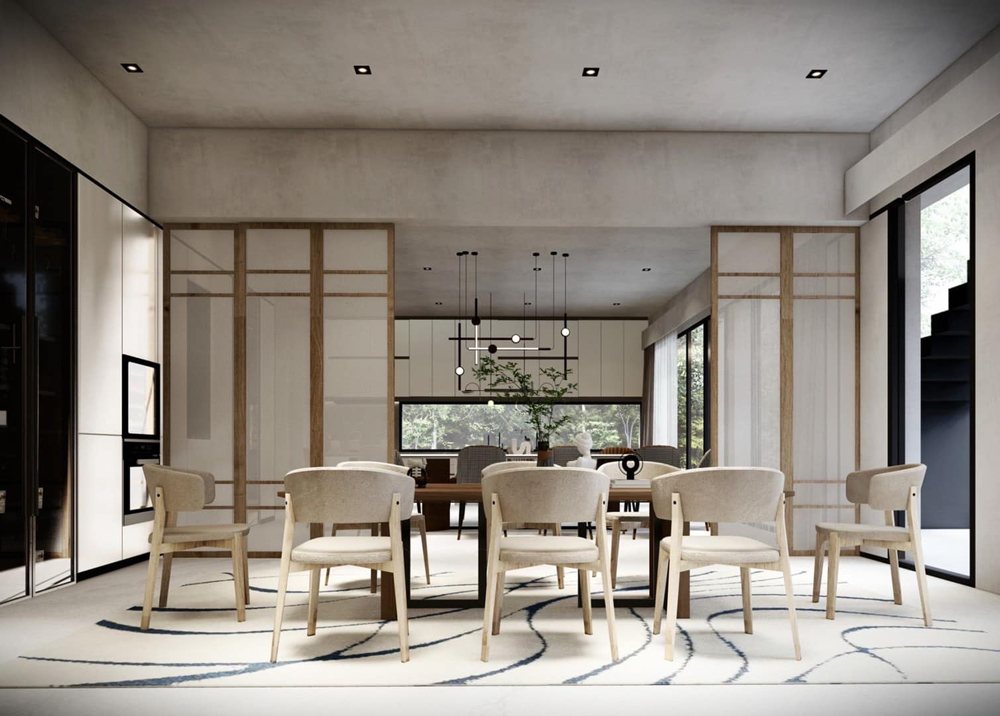 Không gian nội thất phòng bếp biệt thự - View 2