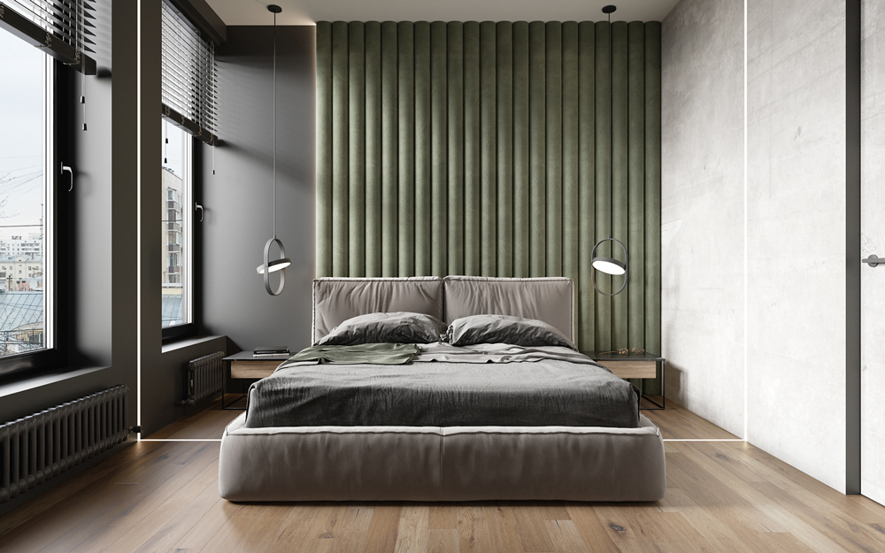 Không gian nội thất phòng ngủ căn hộ chung cư Minimalism - View 1