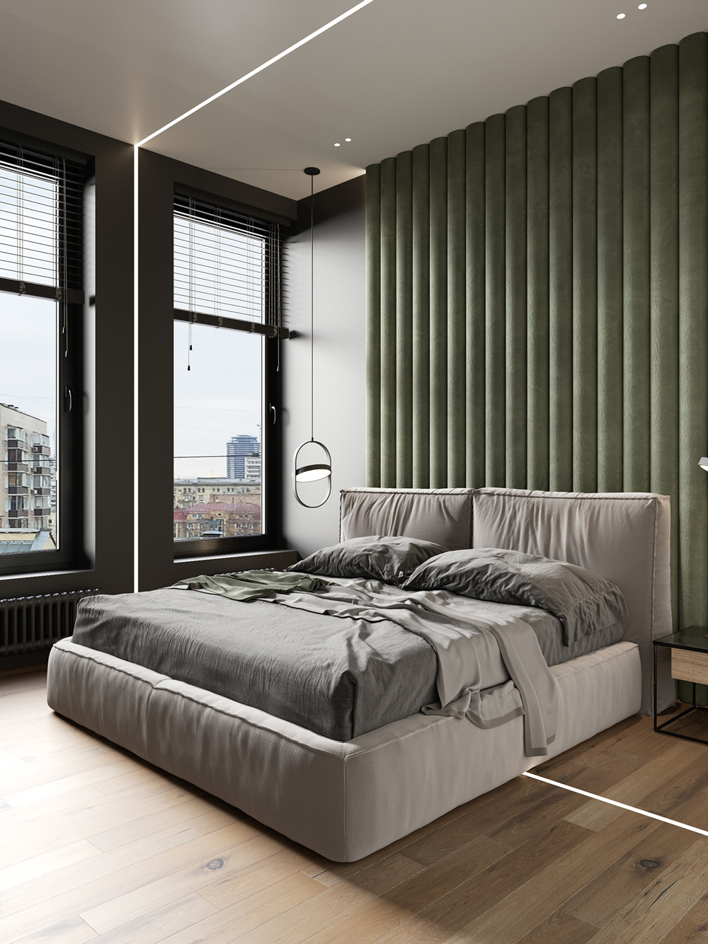 Không gian nội thất phòng ngủ căn hộ chung cư Minimalism - View 1
