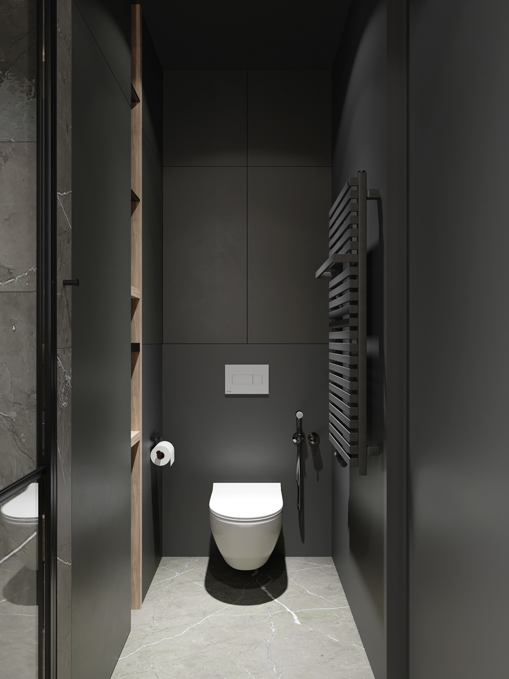 Không gian nội thất khu vực WC căn hộ chung cư Minimalism - View 2