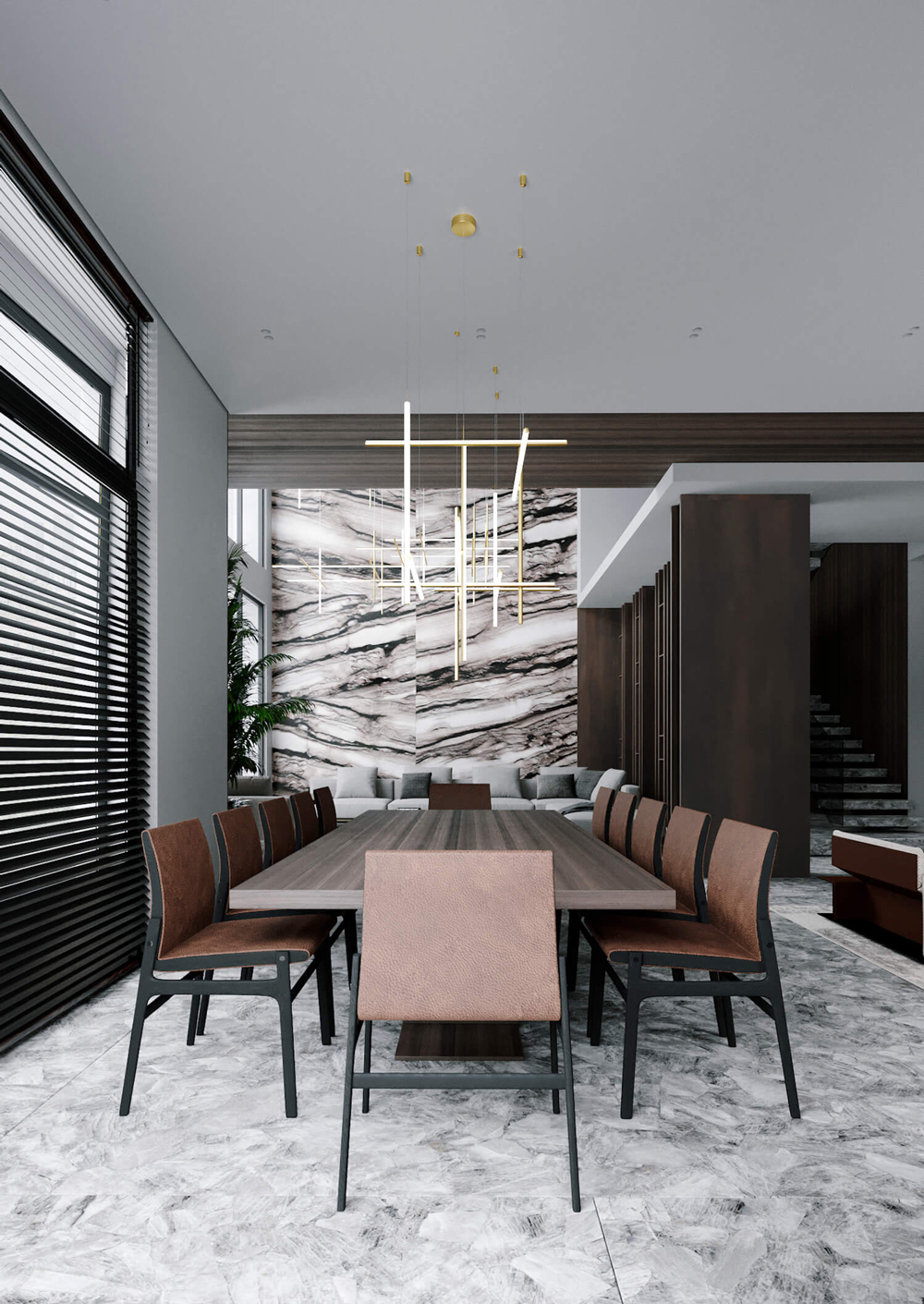 Không gian nội thất phòng bếp penthouse Minimalism - View 2