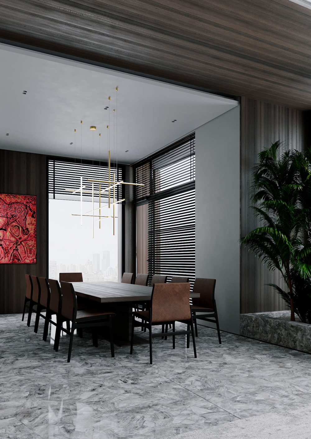 Không gian nội thất phòng bếp penthouse Minimalism - View 3
