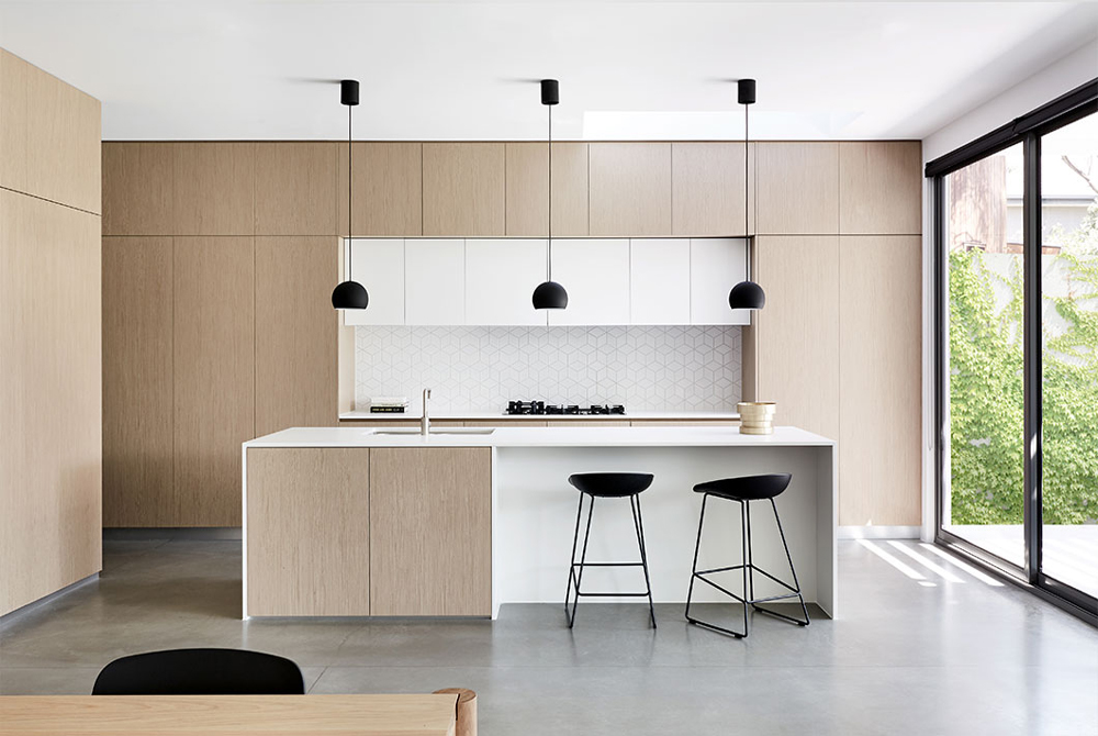 Mẫu thiết kế nội thất phòng bếp Minimalism đơn giản, tinh tế